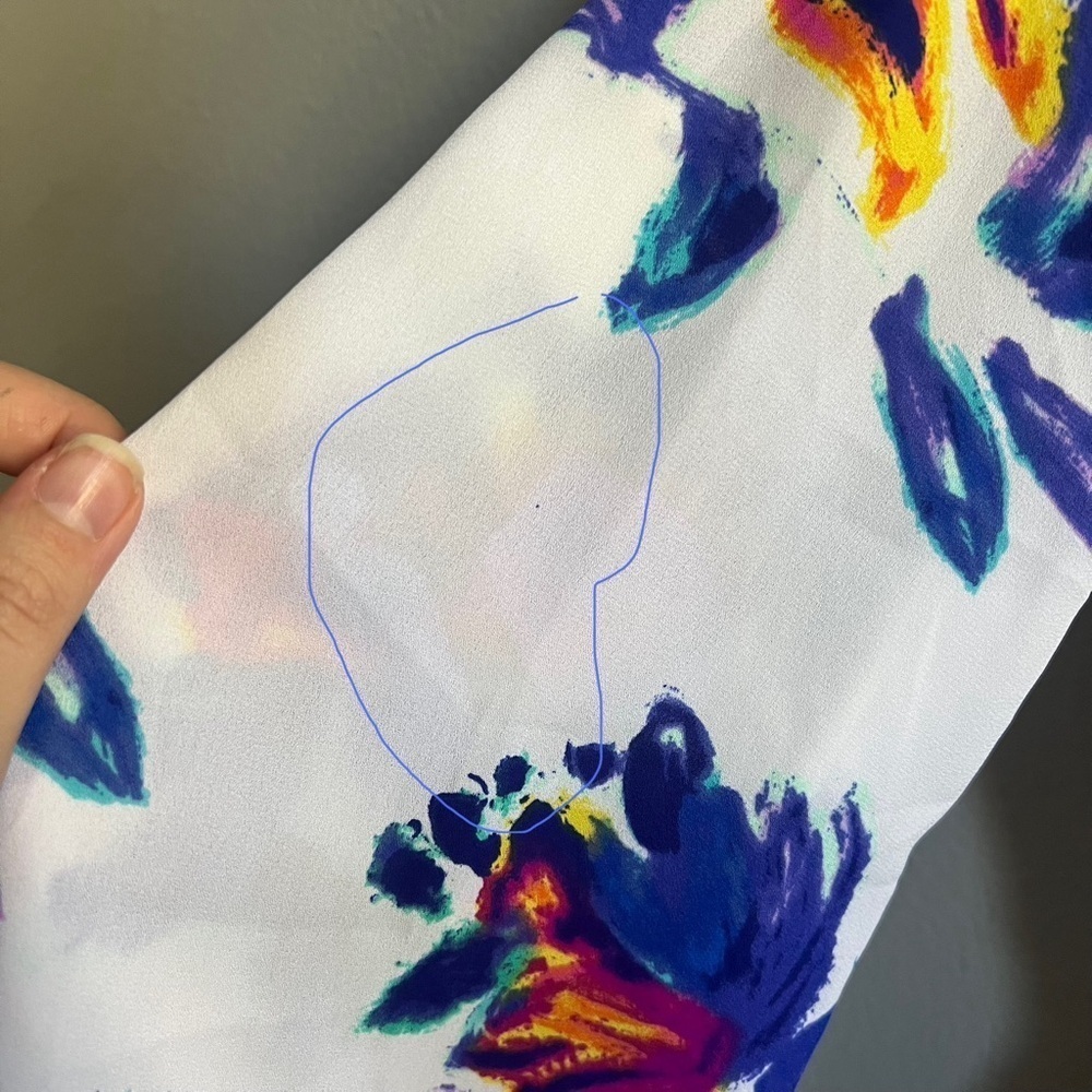 Show Me Your MuMu Red Rocks Romper in Petal Paint - White and Blue - Size S - Picture 10 of 10